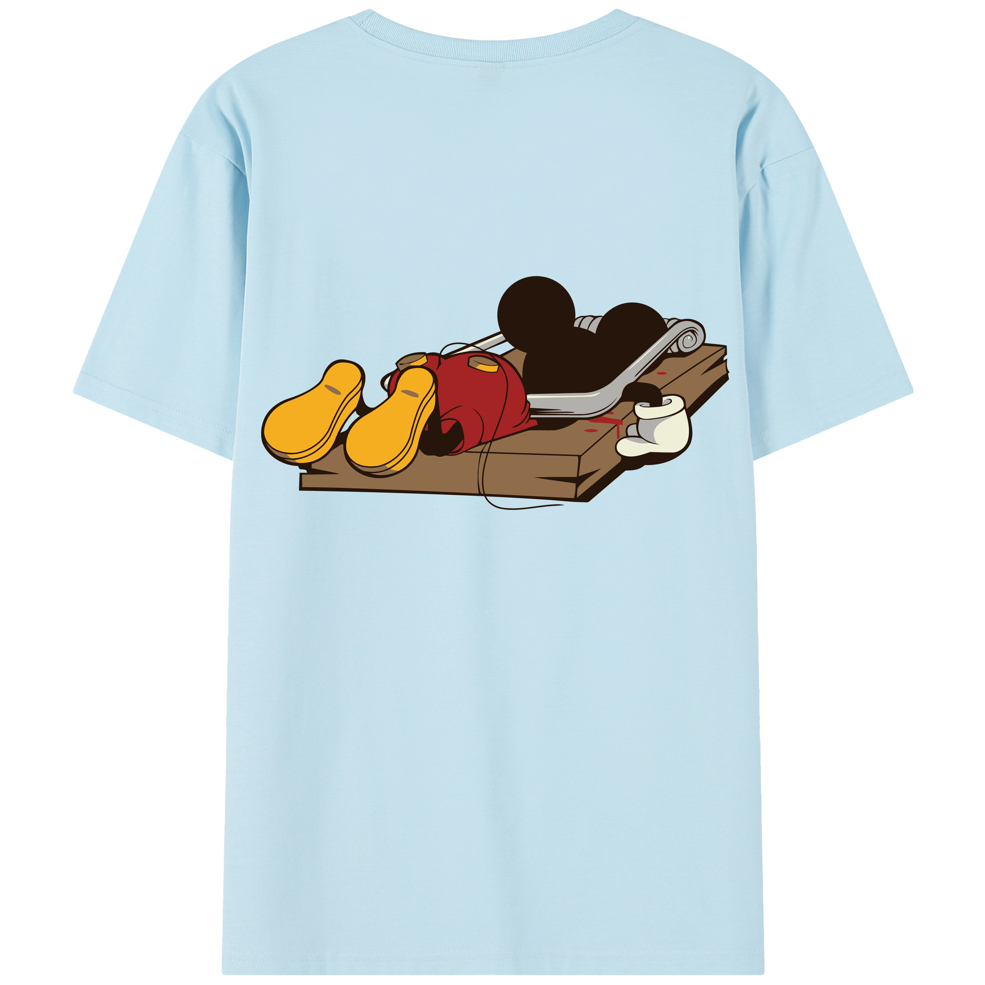 （画像用） ミッキーマウス Mickey Mouse 綿100％半袖Tシャツ（背面プリント）